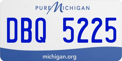 MI license plate DBQ5225