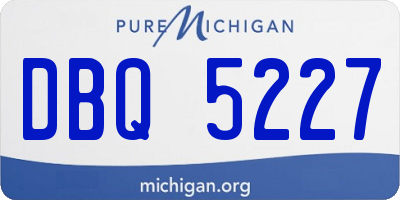 MI license plate DBQ5227