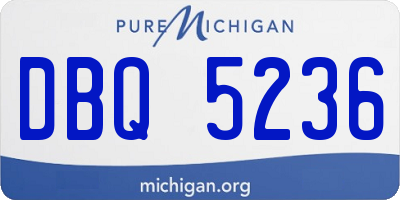 MI license plate DBQ5236