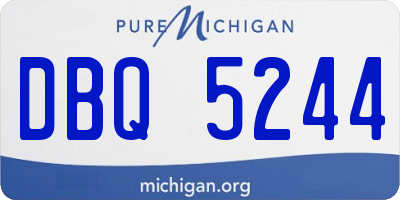 MI license plate DBQ5244