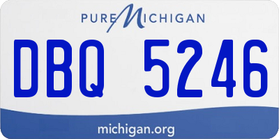MI license plate DBQ5246