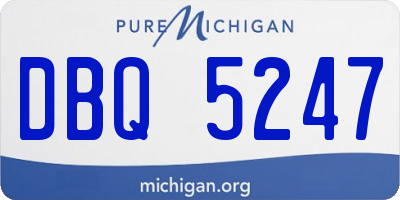 MI license plate DBQ5247