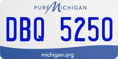 MI license plate DBQ5250