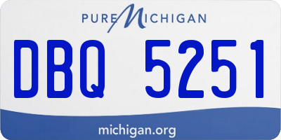 MI license plate DBQ5251