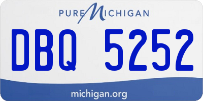 MI license plate DBQ5252