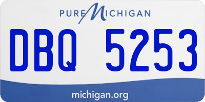 MI license plate DBQ5253