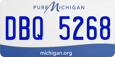 MI license plate DBQ5268