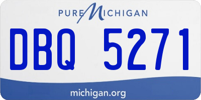 MI license plate DBQ5271