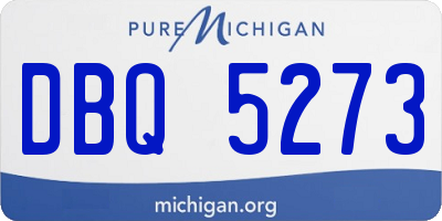 MI license plate DBQ5273