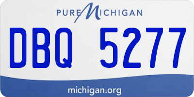 MI license plate DBQ5277