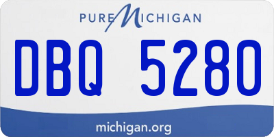 MI license plate DBQ5280