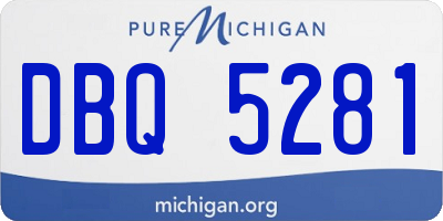 MI license plate DBQ5281
