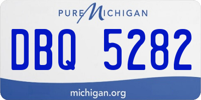 MI license plate DBQ5282
