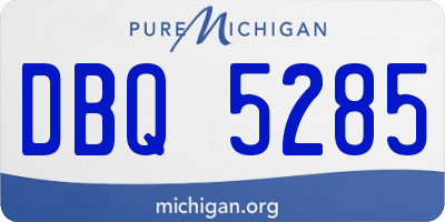 MI license plate DBQ5285