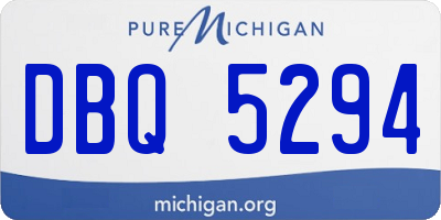 MI license plate DBQ5294