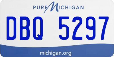 MI license plate DBQ5297
