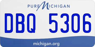 MI license plate DBQ5306