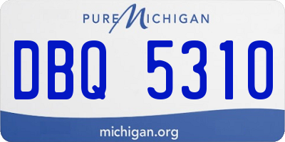 MI license plate DBQ5310