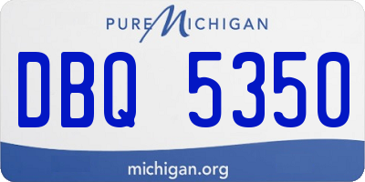 MI license plate DBQ5350