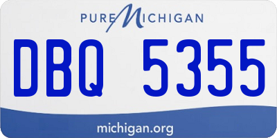 MI license plate DBQ5355