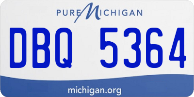 MI license plate DBQ5364