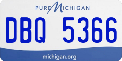 MI license plate DBQ5366