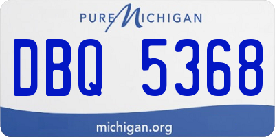 MI license plate DBQ5368