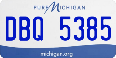 MI license plate DBQ5385