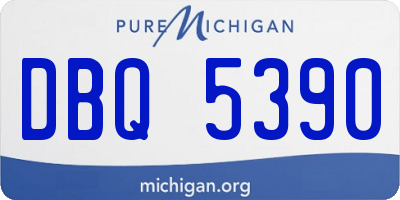 MI license plate DBQ5390