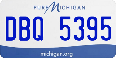 MI license plate DBQ5395