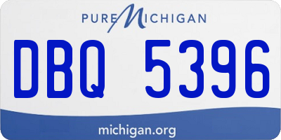 MI license plate DBQ5396