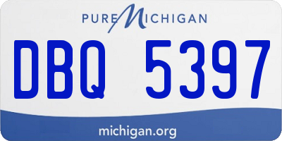MI license plate DBQ5397