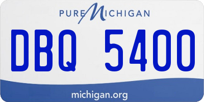 MI license plate DBQ5400