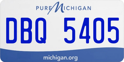 MI license plate DBQ5405