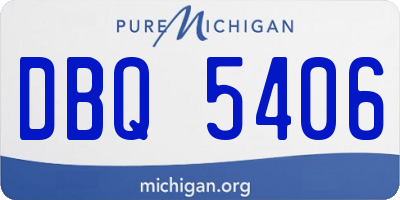 MI license plate DBQ5406