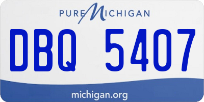 MI license plate DBQ5407