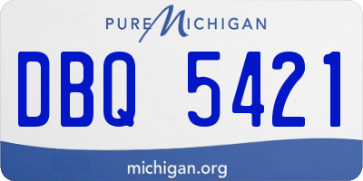 MI license plate DBQ5421