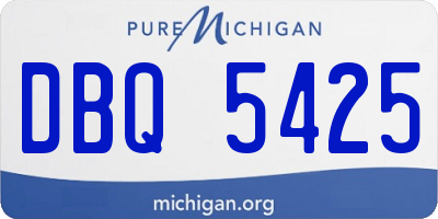 MI license plate DBQ5425