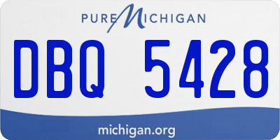 MI license plate DBQ5428