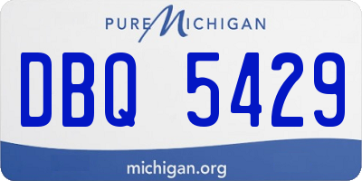 MI license plate DBQ5429