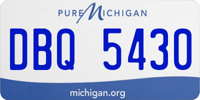 MI license plate DBQ5430
