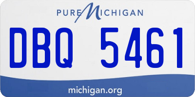 MI license plate DBQ5461