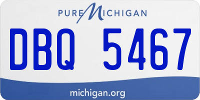 MI license plate DBQ5467