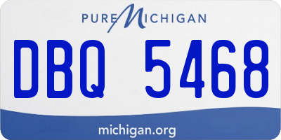 MI license plate DBQ5468