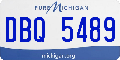 MI license plate DBQ5489