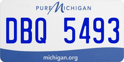 MI license plate DBQ5493