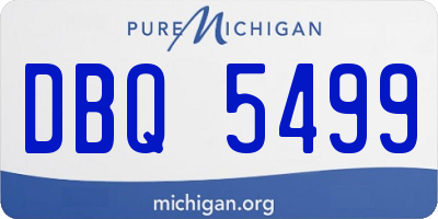 MI license plate DBQ5499