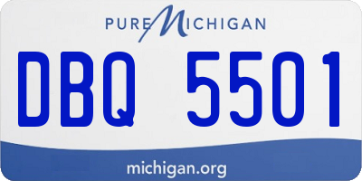MI license plate DBQ5501
