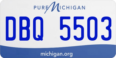 MI license plate DBQ5503
