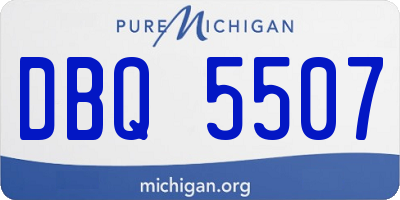 MI license plate DBQ5507
